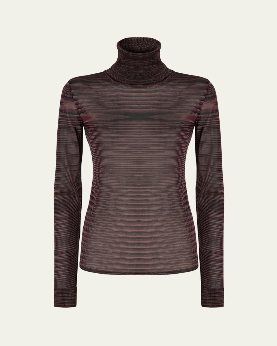 Turtleneck Striped Sweater